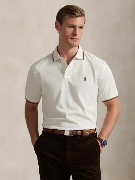 Tricou polo Polo Ralph Lauren bej