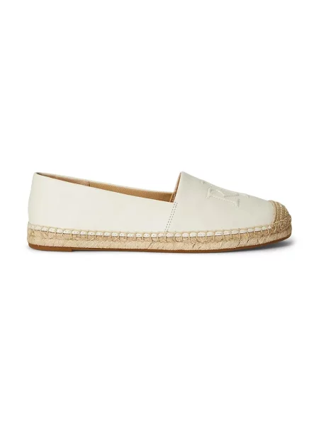Kožené espadrilky Lauren Ralph Lauren Cameryn Lg 2 béžová