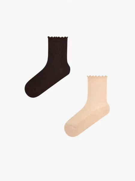 Penti Ponožky PENTI Classy Rüschen-Paar Socken mix barev