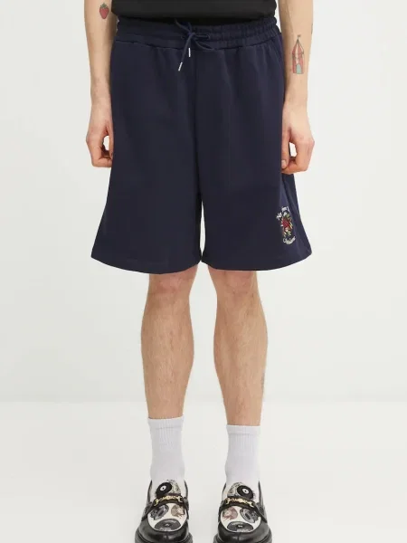 Drôle de Monsieur pantaloni scurți din Slogan Rose roz