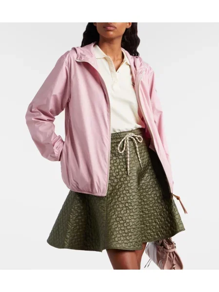 Geacă Moncler cu glugă roz