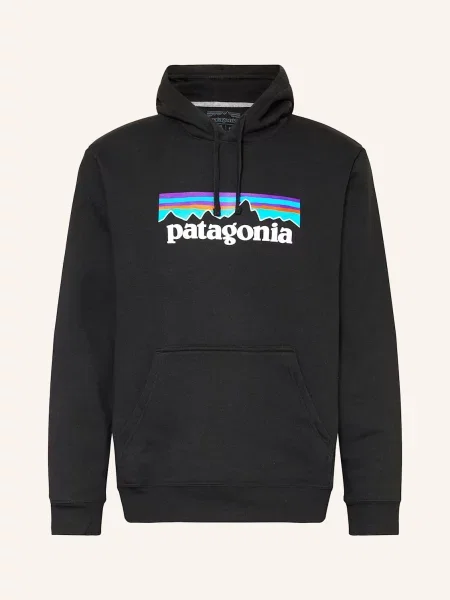 Patagonia Bluza Z Kapturem schwarz biała