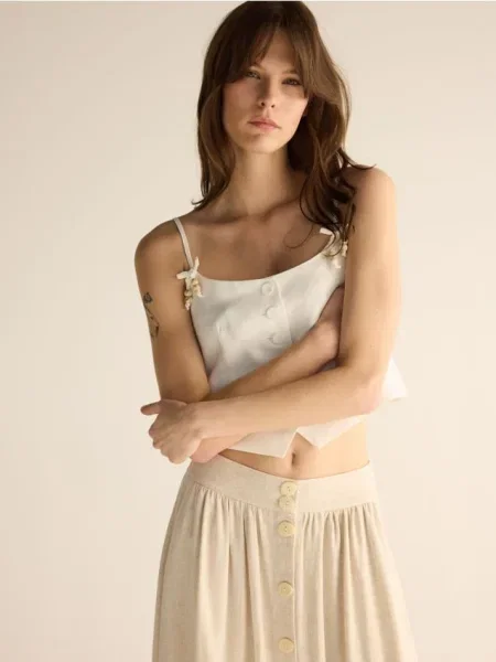 Koszula Reserved na ramiączkach biała