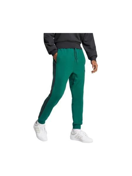 Trening Adidas cu dungi din material terry verde