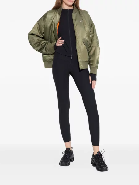 Siuvinėta grįžtamas bomber striukė Nike žalia