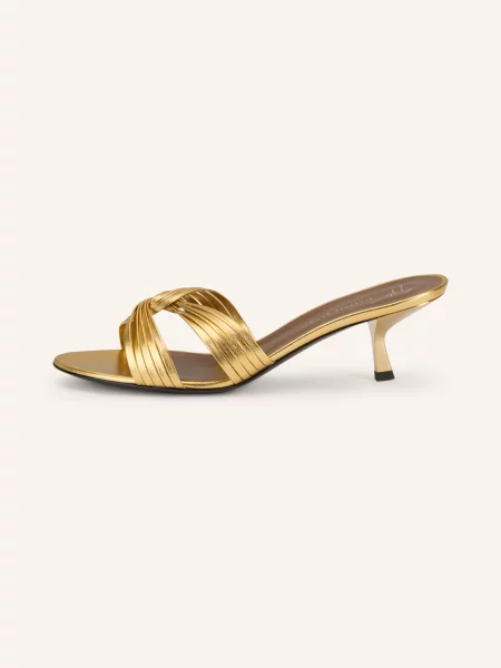 Giuseppe Zanotti Design Klapki gold złote