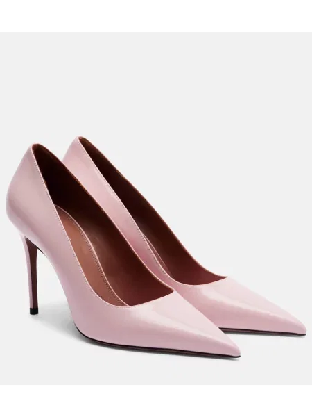 Pantofi cu toc Paris Texas din piele de lac roz