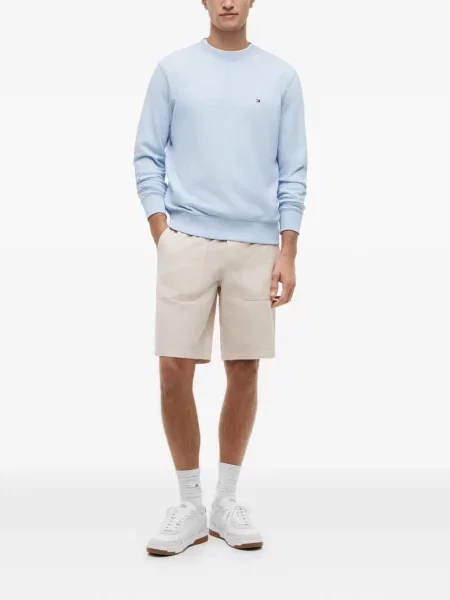 Pulover Tommy Hilfiger cu broderie albastru