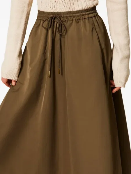 Fustă midi Twinset până la genunchi verde