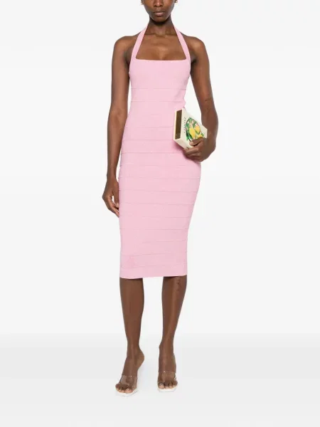 Rochie midi Retrofete roz