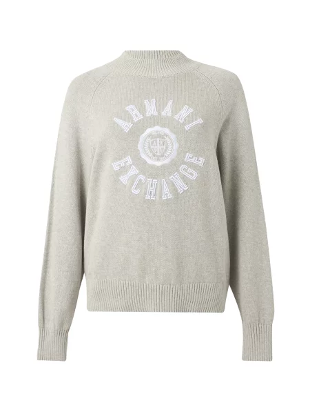 ARMANI EXCHANGE Svetr kámen / bílá béžový