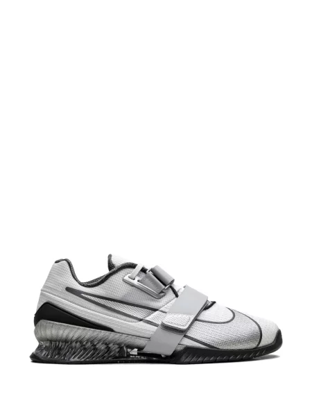 Sneakerși Nike Romaleos cu șireturi din piele gri