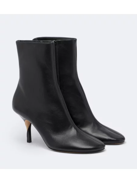Cizme scurte Jacquemus din piele negru