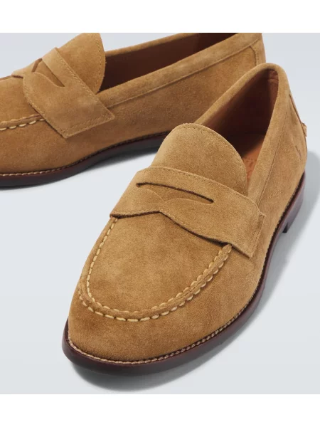 Kožené loafersy Polo Ralph Lauren hnedá