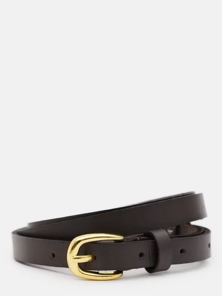 Кожаный ремень Borsa Leather с ремешками коричневый