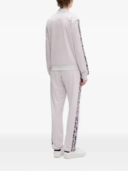 Pantaloni Adidas cu broderie cu dungi alergare negru