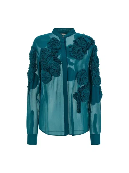 Koszula Dries Van Noten niebieska