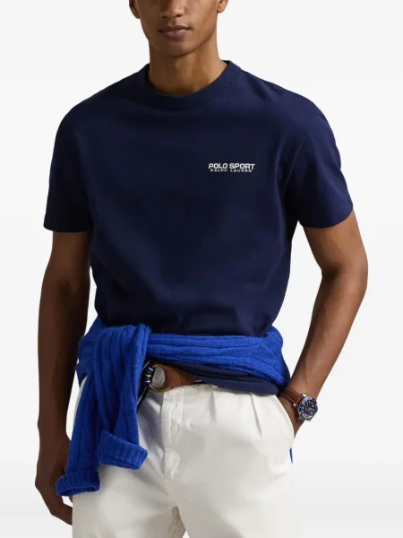 Πλεκτή μακρύς φόρεμα σε στυλ πουκάμισου Polo Ralph Lauren με halter λαιμόκοψη λευκό
