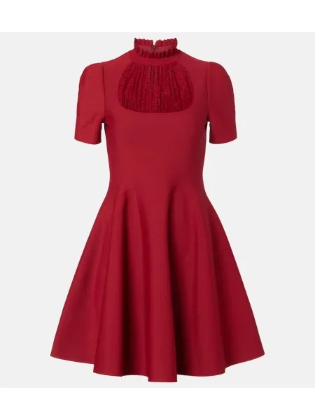 Rochie Mcqueen din dantelă bordo