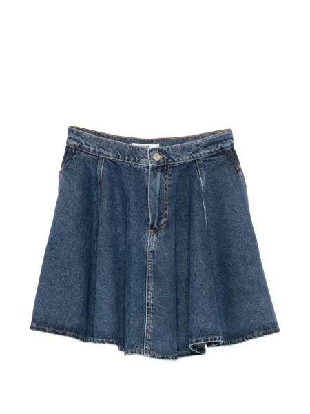 Fustă din denim Maje evazată albastru