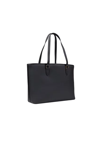 Lniana torebka Love Moschino czarna