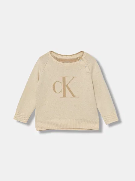 Calvin Klein Jeans Dětský svetr béžový