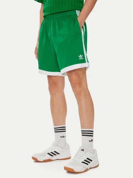 Adidas Pantaloni scurți sport Mock Eyelet verde