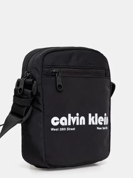 Calvin Klein Jeans Taška cez rameno / biela čierna