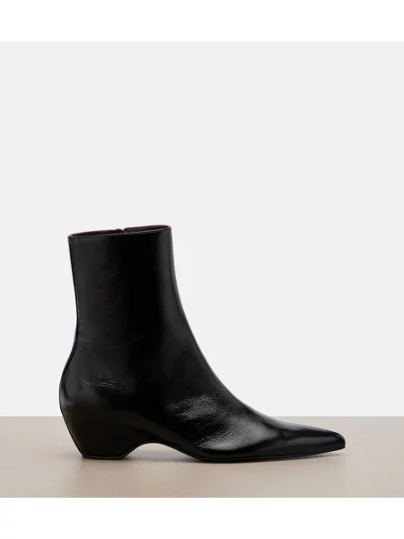 Cropp cizme scurte Khaite din piele negru