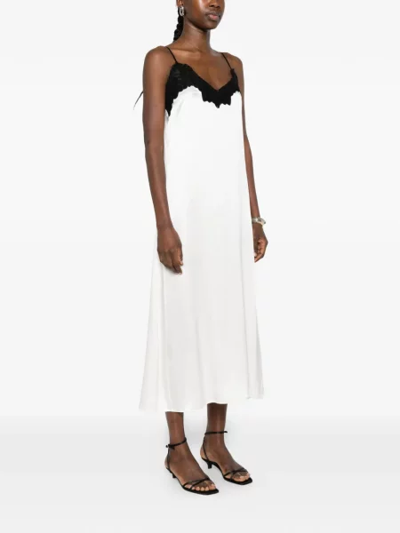 Odgovarati midi haljina Co s čipkom iznad koljena bijela