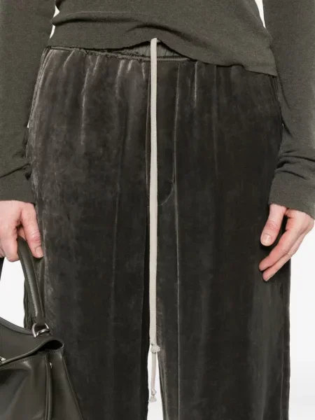 Pantaloni Rick Owens de catifea gri