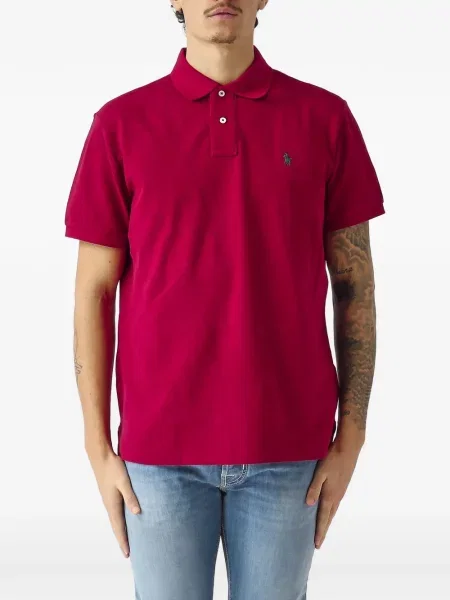Πουκάμισο Polo Ralph Lauren με κέντημα από ζέρσεϋ μπλε