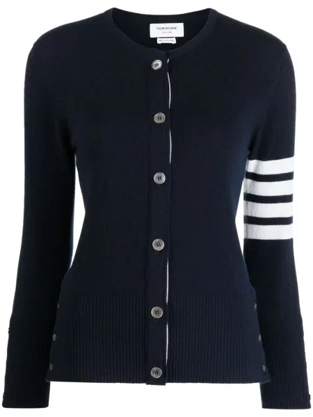 Cardigan Thom Browne cu dungi albastru