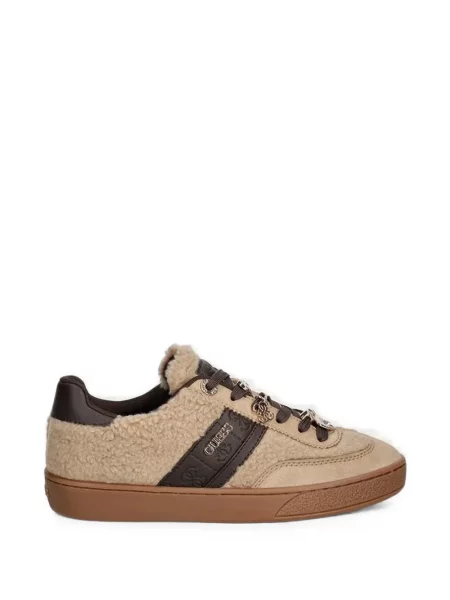 Sneakerși Guess din piele de oaie roz