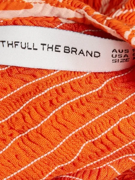 Φλοράλ κοστούμι μίνι φόρεμα Faithfull The Brand με σχέδιο πορτοκαλί