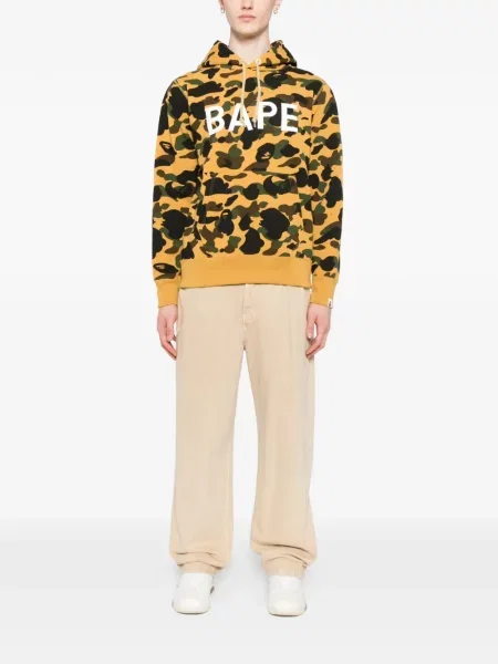 Hanorac cu glugă A Bathing Ape® cu imagine galben
