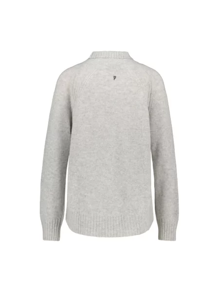 Sweter z golfem Dondup wełniany szary