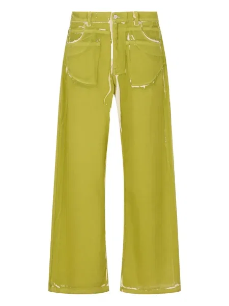 Pantaloni Marni cu imagine cu 5 buzunare verde