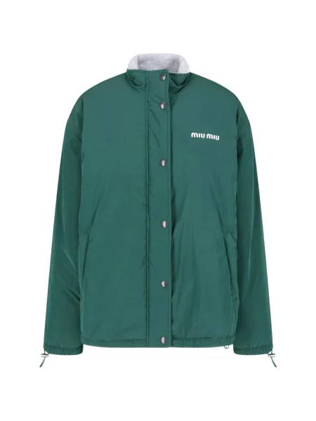 Geacă Miu Miu din fleece verde