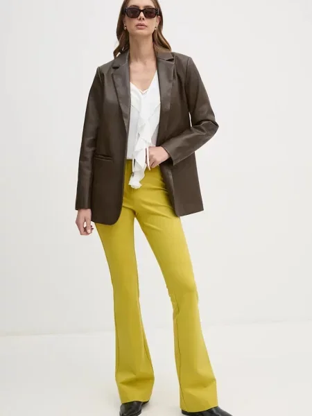 Штани Gaudi кльош висока посадка жовтий