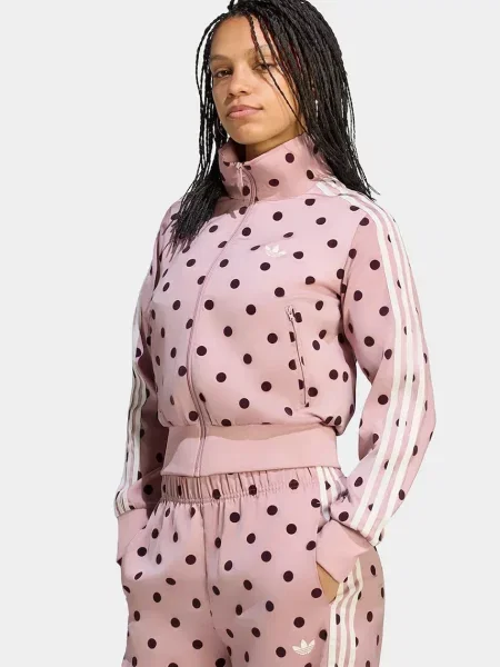 Adidas Originals hanorac cu pentru femei Satin Polka Dots roz