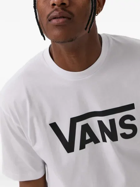 Tricou Vans cu autograf alb