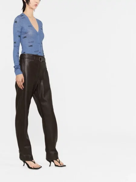Cardigan Helmut Lang tricotate cu imagine albastru