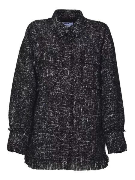 Koszula Msgm z frędzli czarna