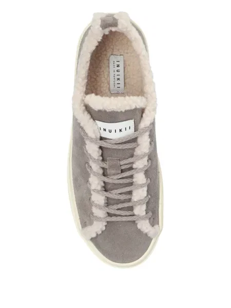 Sneakerși Inuikii din piele de căprioară gri