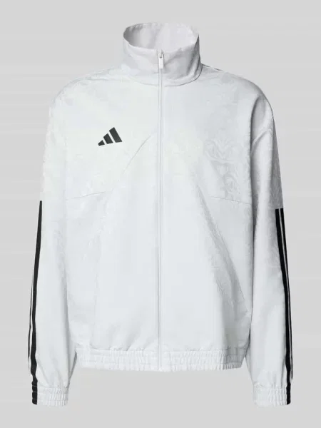 Bluza rozpinana o kroju relaxed fit z nadrukiem z logo model ‘Tiro’ Adidas Sportswear biała