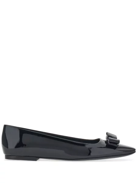 Balerini Ferragamo cu funde negru