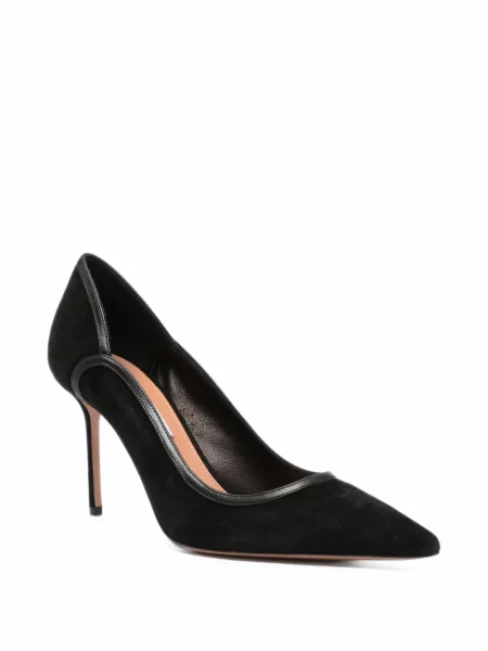 Pantofi cu toc Aquazzura din piele de căprioară negru