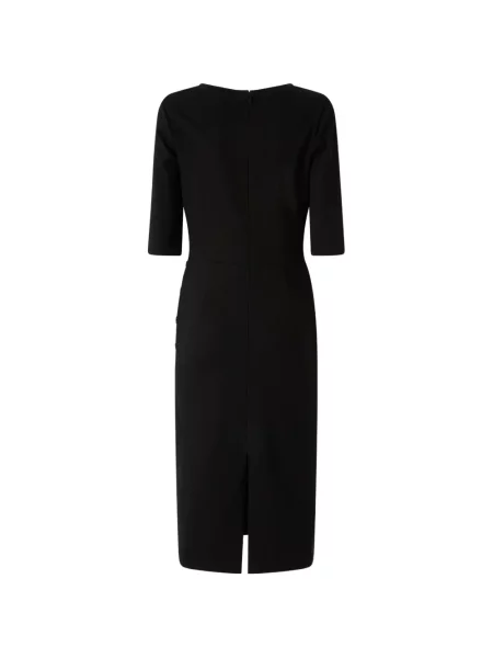 Rochie midi Pinko cu volane drapată negru