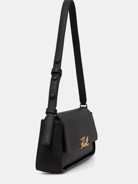 Karl Lagerfeld geantă baguette pentru femei din piele K/SIGNATURE negru